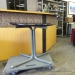 Black 30" Round Meeting Table w/ Metal Legs, Card Occasion Lamp